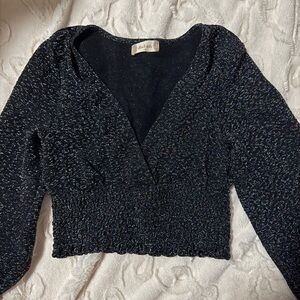 Altar'd State Glittery Black Sweater